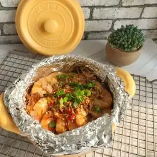 Make Garlic fans baked shrimp step 7