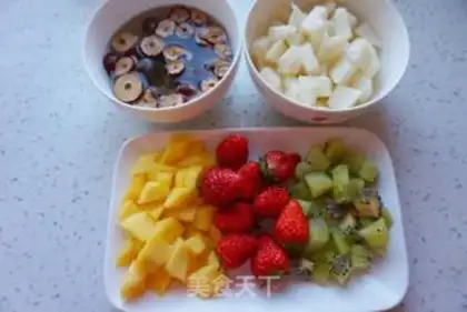 Make Peach and fruit step 4