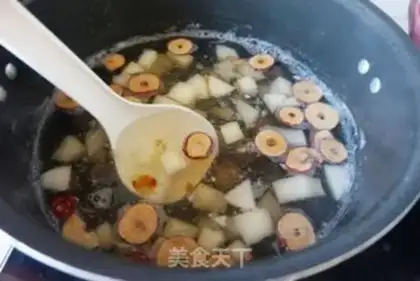 Make Peach and fruit step 5