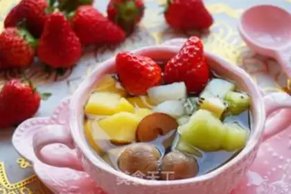Make Peach and fruit step 8