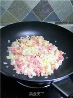Make Ham rice step 6