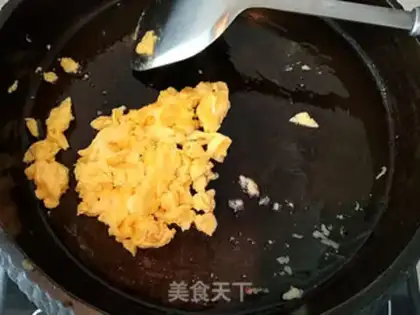 Make Salted egg and yellow fried rice step 2