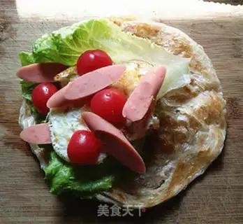 Make Ham egg grab cake step 9