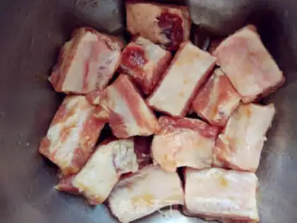 Make Bean evaporated ribs step 0