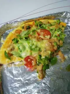 Make Chicken pizza in the field step 9