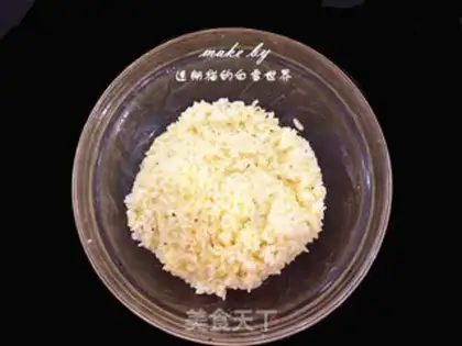Make Cheese ham rice step 5