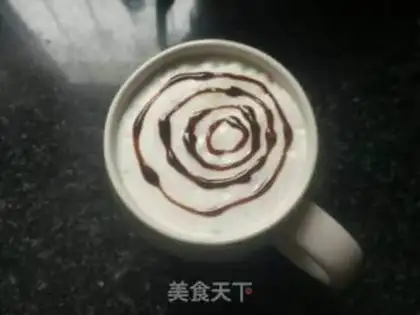Make Coffee with flowers step 7