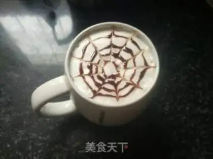 Make Coffee with flowers step 8