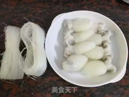 Make Garlic fan ink fish step 0