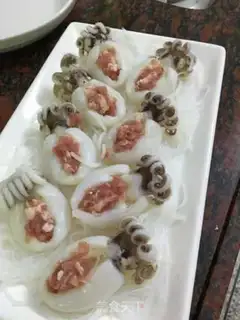 Make Garlic fan ink fish step 8
