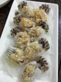 Make Garlic fan ink fish step 9