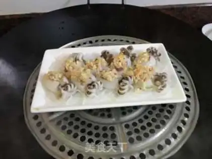 Make Garlic fan ink fish step 10