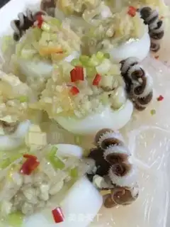 Make Garlic fan ink fish step 13