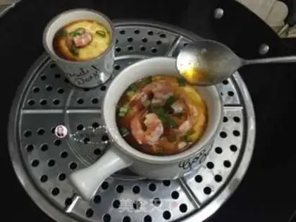 Make Shrimp steamed eggs step 12