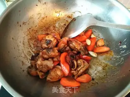Make Chicken legs burn carrots step 5