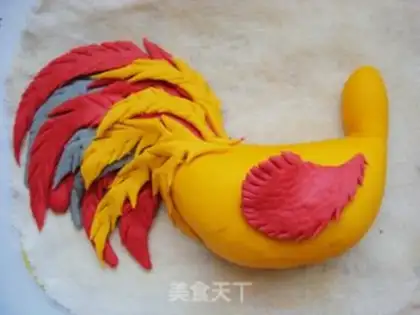 Make Golden chicken-year-old bean bag step 7