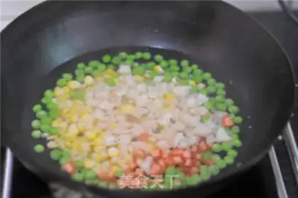 Make Five-colour vegetable grains step 2