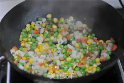 Make Five-colour vegetable grains step 5