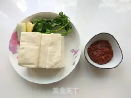 Make Garlic chili tofu step 0