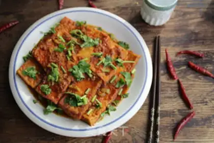 Make Garlic chili tofu step 7