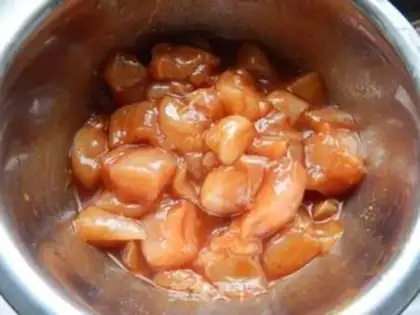 Make The time chicken string step 7