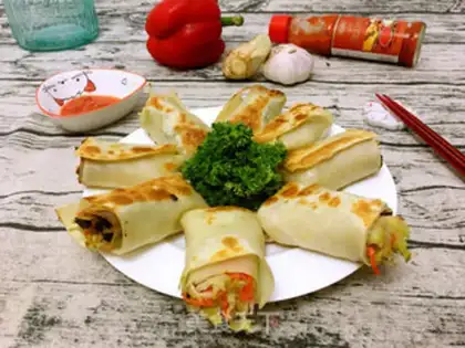 Make Spring burrito sprouts step 21
