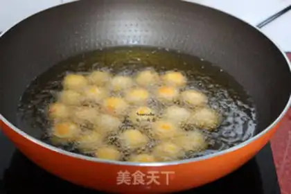 Make Soft pumpkin sesame ball step 9