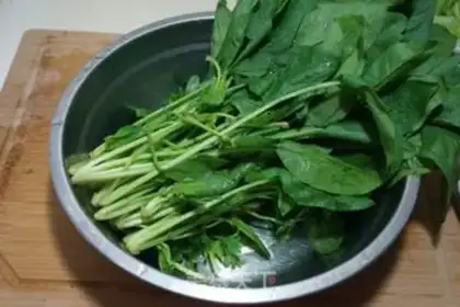 Make A spinach fan step 1