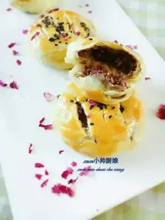 Make Flower bean cake step 14