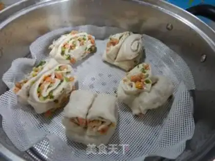 Make Onion ham rolls step 15