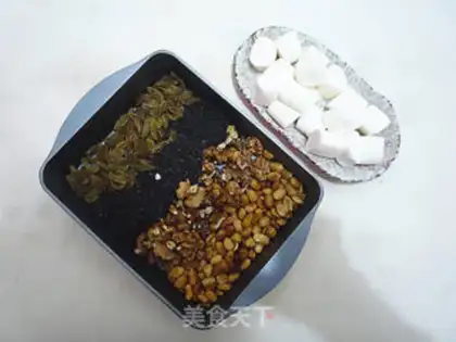 Make walnut sesame sugar step 0