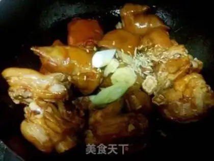 Make Red burning pig hoof step 5