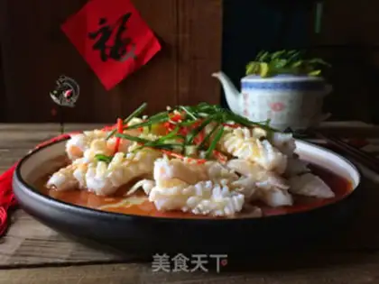 Make Burning fresh squid step 8