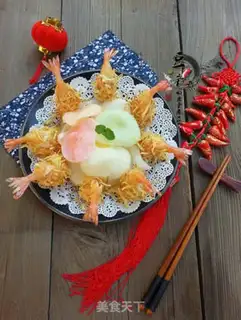 Make "Gince salad phoenix shrimp." step 12