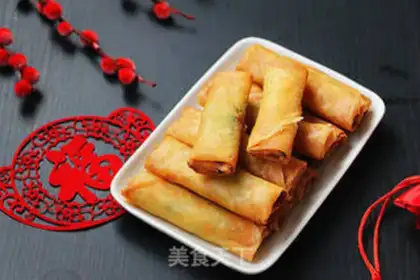 Make Spring rolls step 17