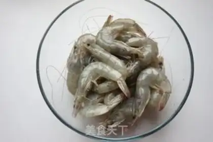 Make Golden Jade is full of rich shrimp step 0