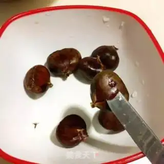 Make Chestnut oatmeal step 1