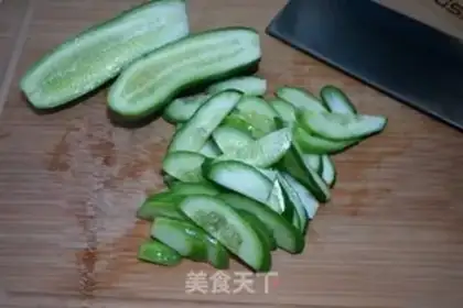 Make A cucumber chip step 2