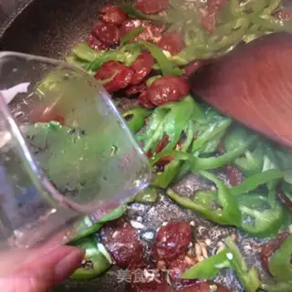 Make Pepper fried sausage step 5