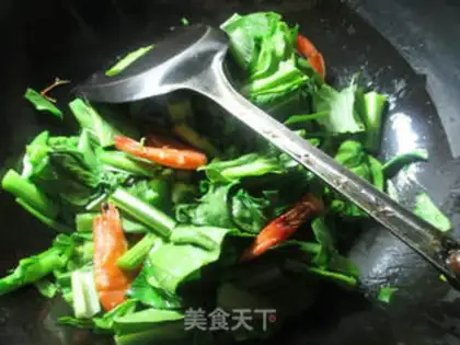 Make Shrimp-dry-cooked fans step 2