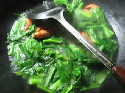 Make Shrimp-dry-cooked fans step 4