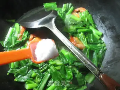 Make Shrimp-dry-cooked fans step 5