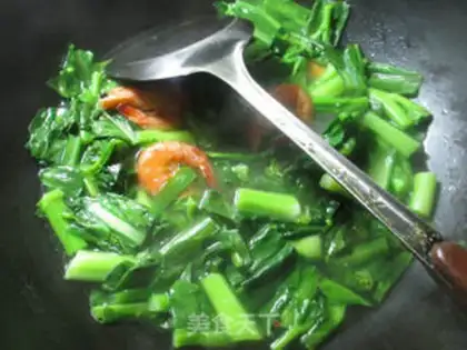 Make Shrimp-dry-cooked fans step 7