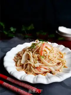 Make Crab sticks with golden needle mushrooms step 8