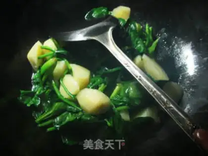Make Spinach potatoes step 3