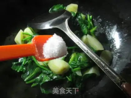 Make Spinach potatoes step 5