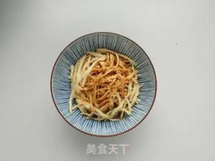 Make Spicy chicken silk step 5