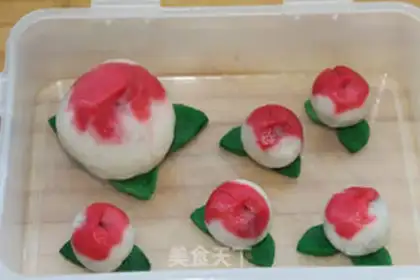 Make Peach rice cake step 9