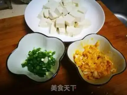 Make Salted egg tofu step 1