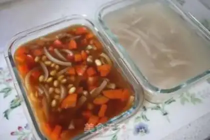 Make Bean sauce and crystal sheeting step 17